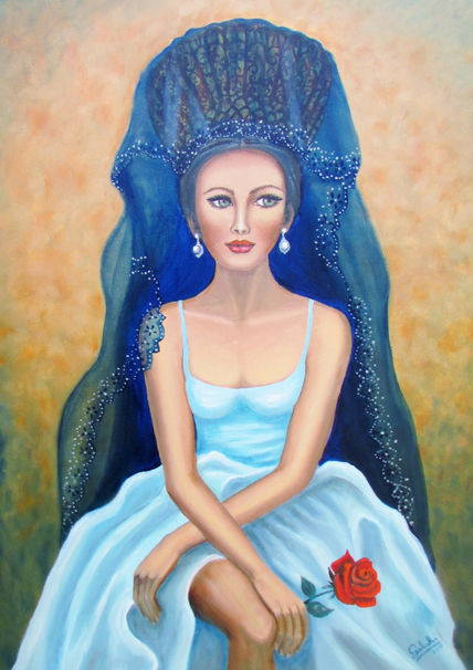 Mujer con mantilla.