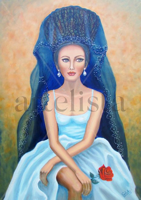 Mujer con mantilla.