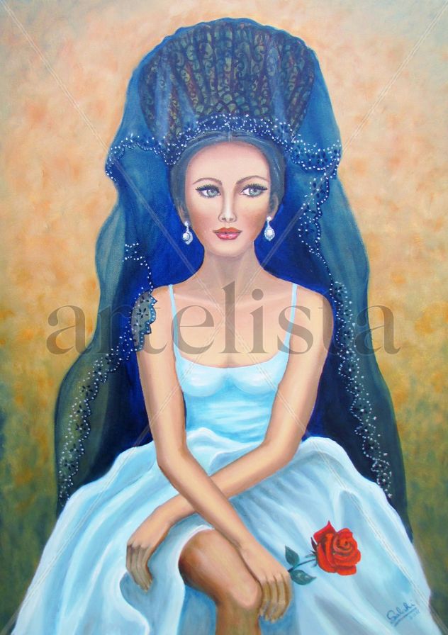 Mujer con mantilla.