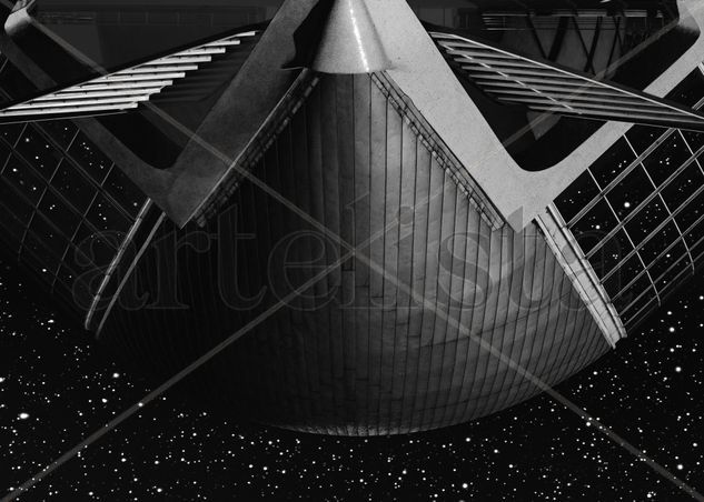 Estación espacial Architecture and Interiorism Black and White (Digital)