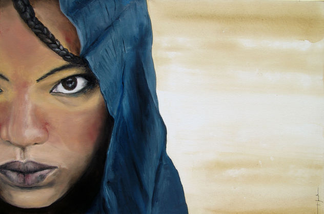 Mujer Africana. Pintura única y exclusiva sin reproducciones.