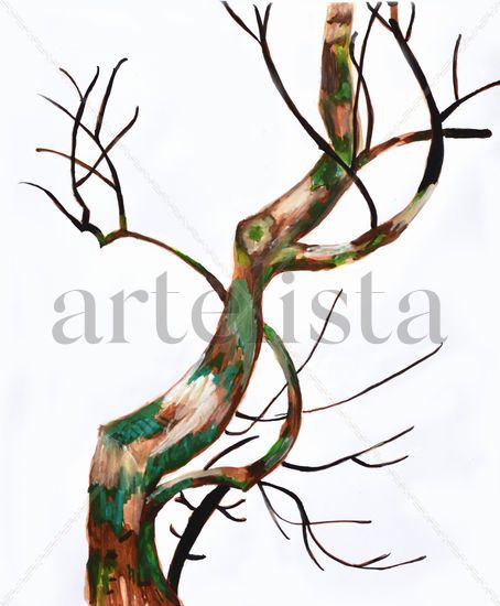 ARBOL DE INVIERNO Gouache Paper Landscaping