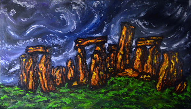 Stonehenge. Oil Canvas Landscaping