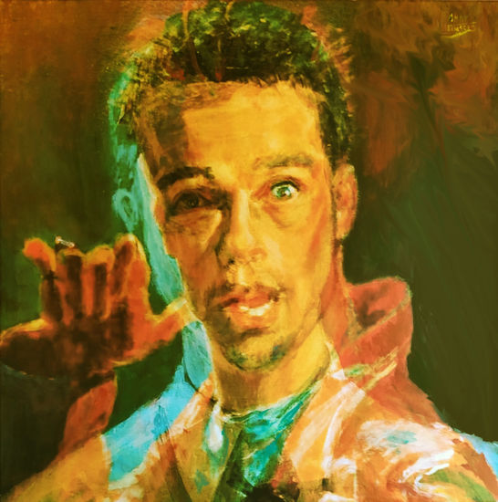 Dimensional Man (Fight's Club) Media Mixta Lienzo Retrato