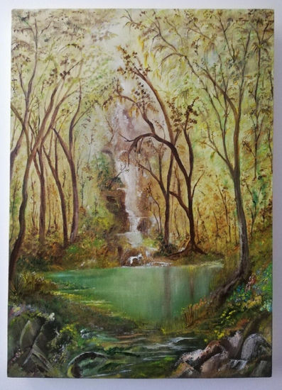 Paisaje de agua y luz Oil Canvas Landscaping