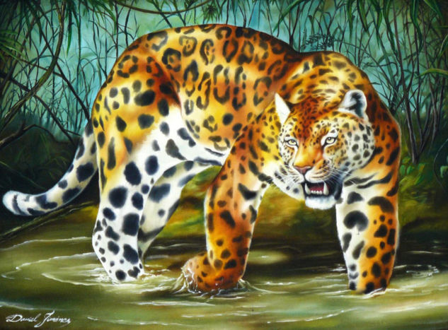 En la Jungla Oil Canvas Animals