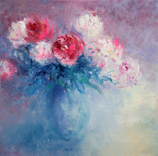 Peonies II Oil Canvas Still Life Paintings