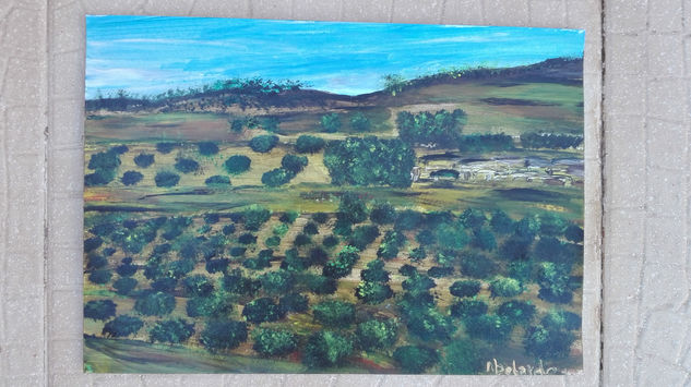 Paisaje provincia de Albacete Acrílico Cartulina Paisaje