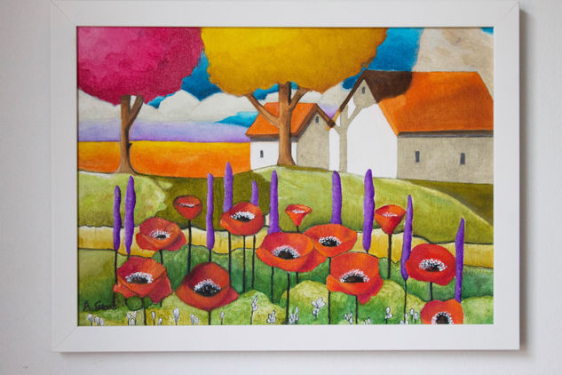 Amapolas Oil Canvas Landscaping