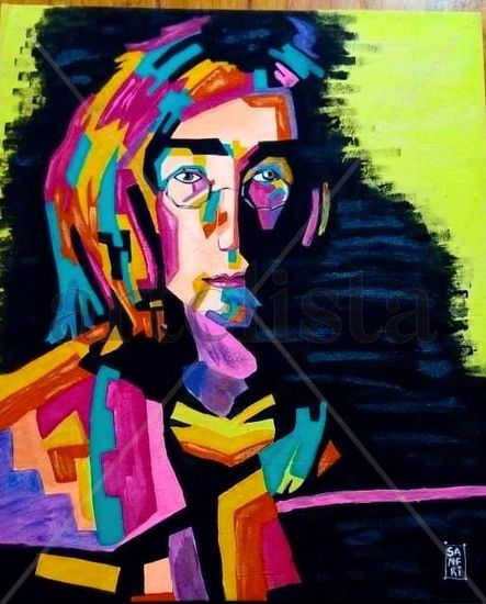 john lennon popart Acrílico Lienzo Figura