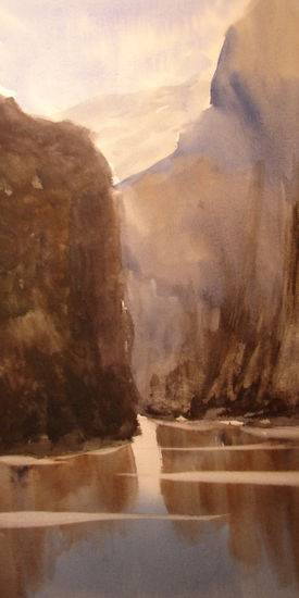 El barranco del agua Watercolour Paper Landscaping