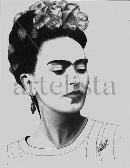 RETRATO/ HOMENAJE A FRIDA Lápiz