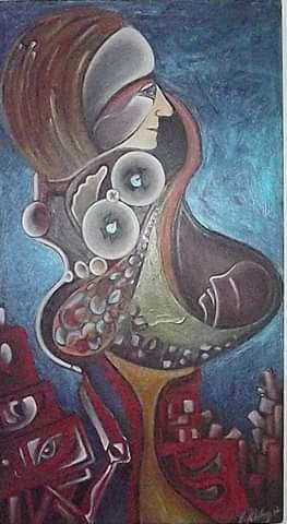 Mujer futurista. año 1998, ( René  Figueroa), constitución, chile)