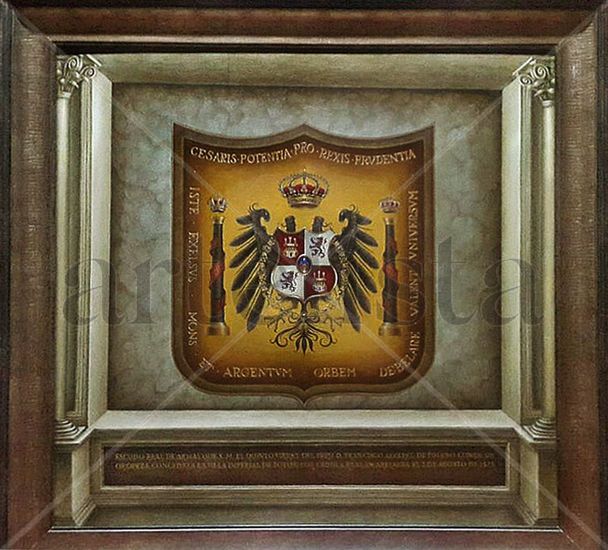 Tercer Escudo de la Villa Imperial de Potosí Oil Panel Others