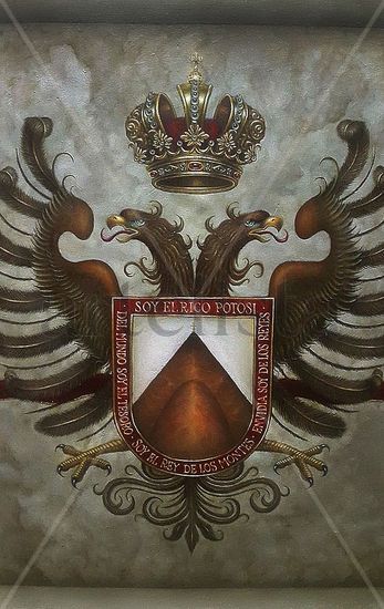 Primer Escudo de la Villa Imperial de Potosi (Detalle) Oil Panel Others