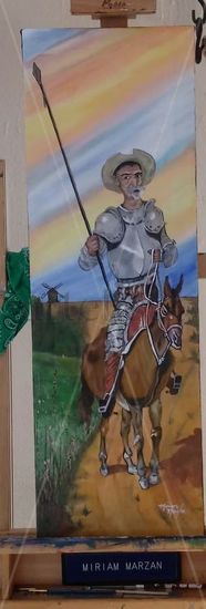 Don Quijote Acrylic Canvas Figure Painting