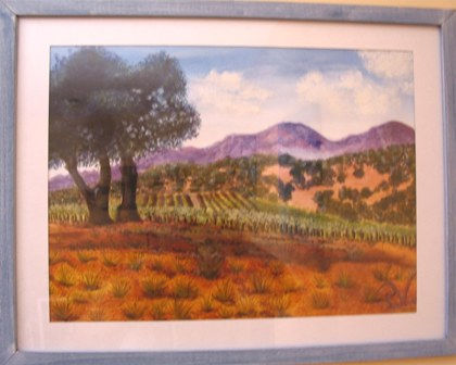 Paisaje en el campo Acrylic Others Landscaping