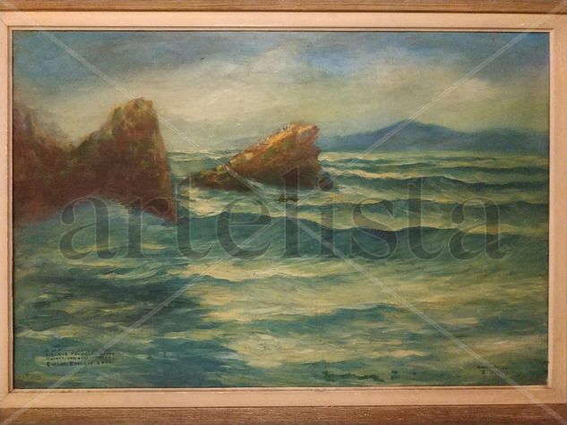 Manzanillo Oil Canvas Marine Painting