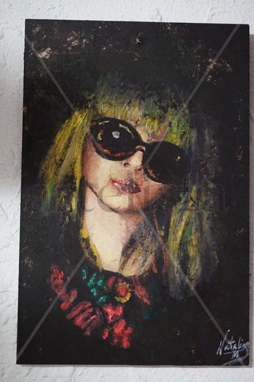 CL Mixed media Panel Portrait