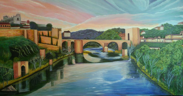 Puente San Martin Acrylic Canvas Landscaping