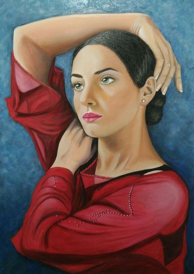 Bailarina Oil Canvas Figure Painting