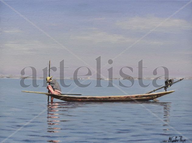 PESCANDO EN LAGO INLE EN MYANMAR (BIRMANIA) 1