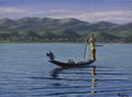 PESCANDO EN LAGO INLE EN  MYANMAR (BIRMANIA)