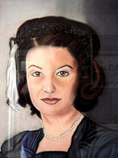 Mi madre hace unos cuantos años .... (pintura realizada en honor a mi madre, la mejor del mundo !) Pastel Card Portrait