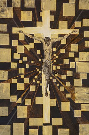 Quantum Christ Oil Canvas Figure Painting