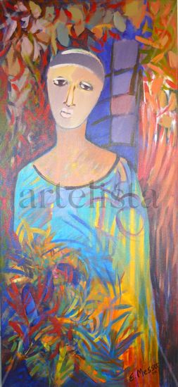 Recuerdo intimo Acrylic Canvas Figure Painting