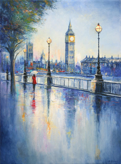 Rainy London Acrylic Canvas Landscaping