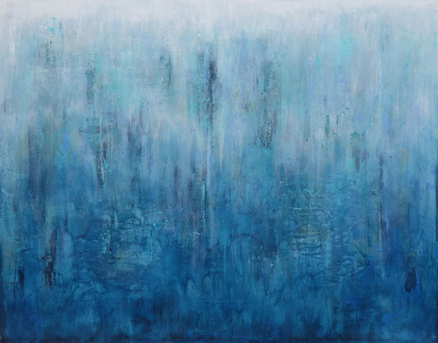 transparencias azules Mixed media Canvas Marine Painting