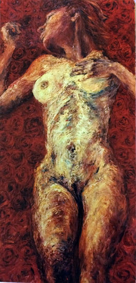 Entre las Rosas Oil Canvas Nude Paintings