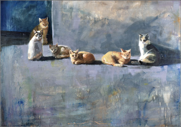 Al Sol de Enero Oil Canvas Animals