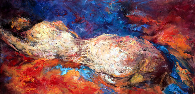 Figura Oil Textile Nude Paintings