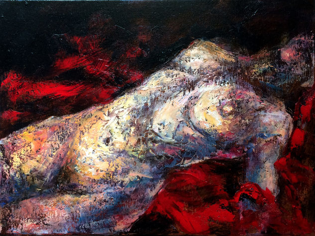 Figura Oil Textile Nude Paintings