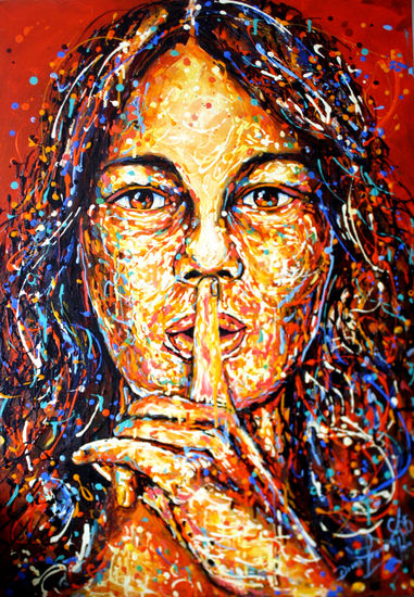 PRUDENTE SILENCIO Acrylic Canvas Portrait