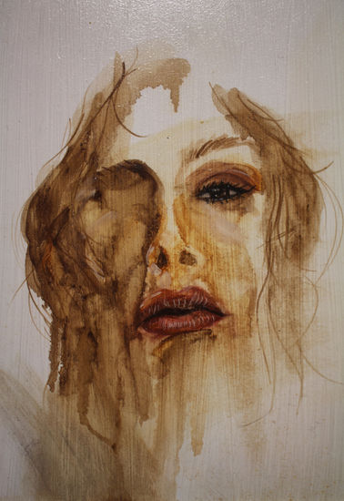 Derivas de la Esencia 2 Oil Panel Figure Painting