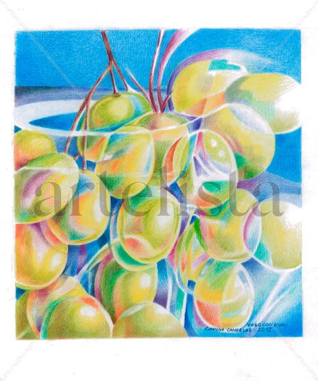 Vaso con uvas