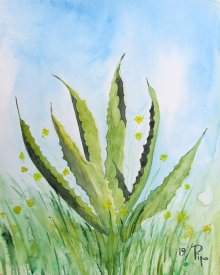 joven agave Watercolour Paper Floral Painting