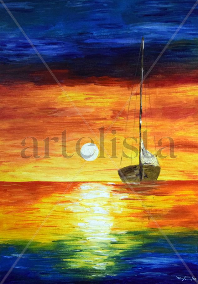 ATARDECER EN EL MAR