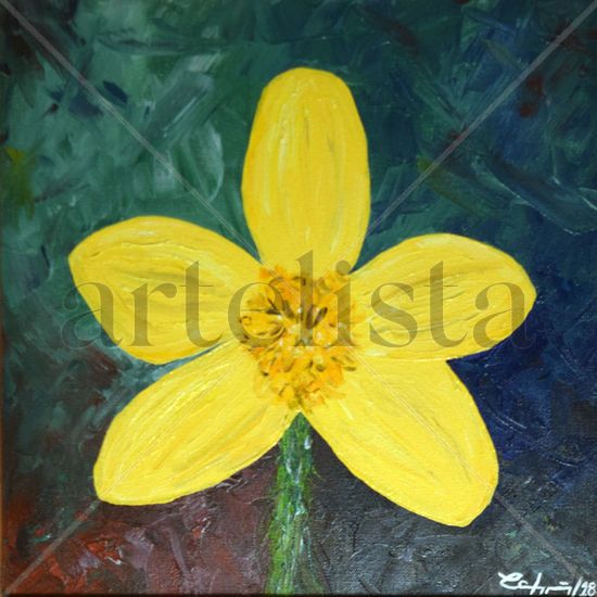 FLOR SILVESTRE I Oil Canvas Floral Painting