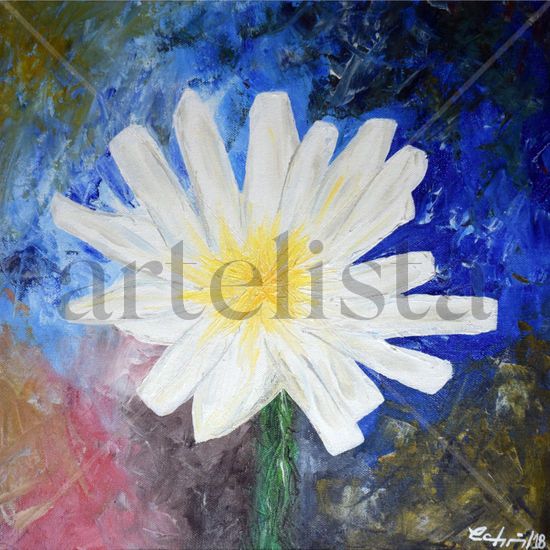 FLOR SILVESTRE II Oil Canvas Floral Painting