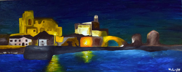 Castro Urdiales Oil Canvas Marine Painting