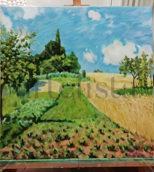 Campo de trigo Oil Canvas Landscaping