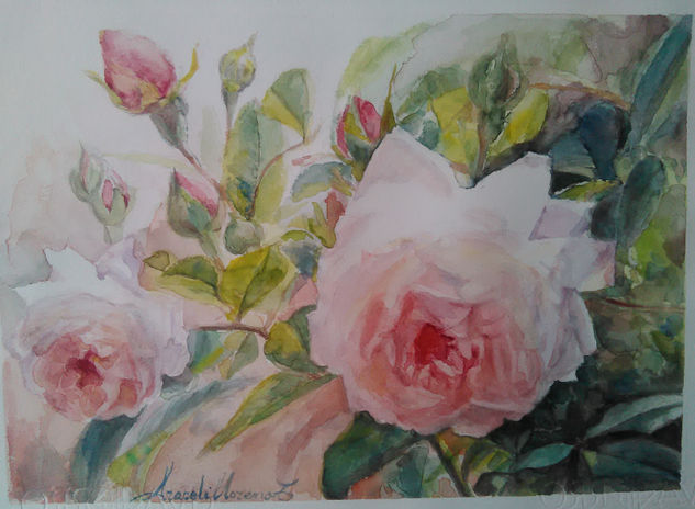 Rosas Watercolour Paper Floral Painting