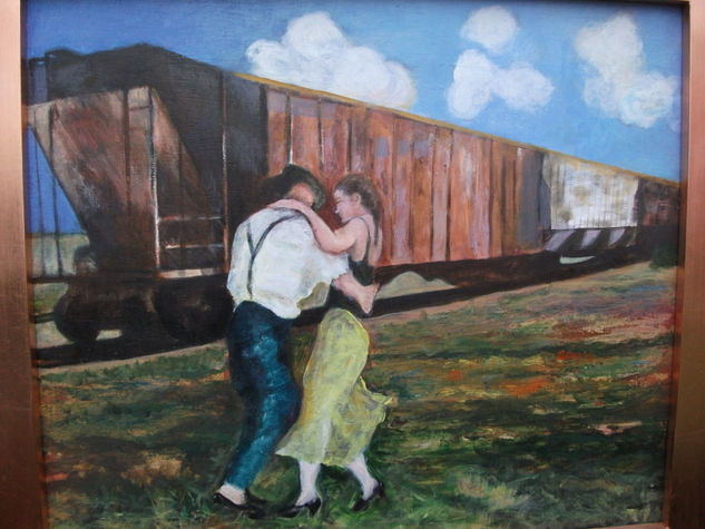 De viaje Oil Canvas Figure Painting