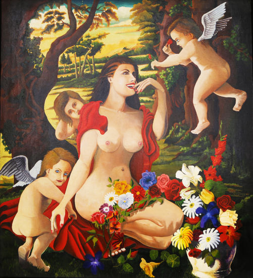 FLORES PARA MAGDALENA Oil Canvas Nude Paintings