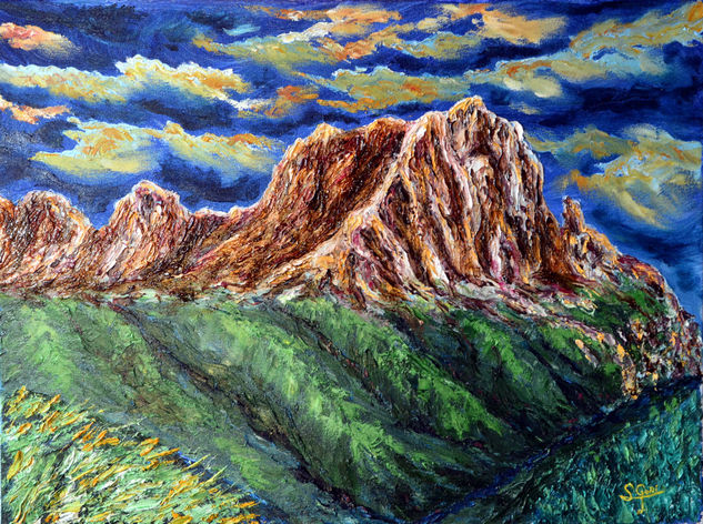 San Vicente atardeciendo. Oil Canvas Landscaping