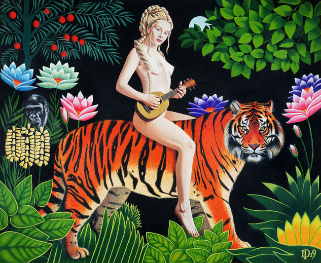 Tribute to Rousseau Oil Canvas Nude Paintings